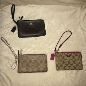 Three Coach clutches!